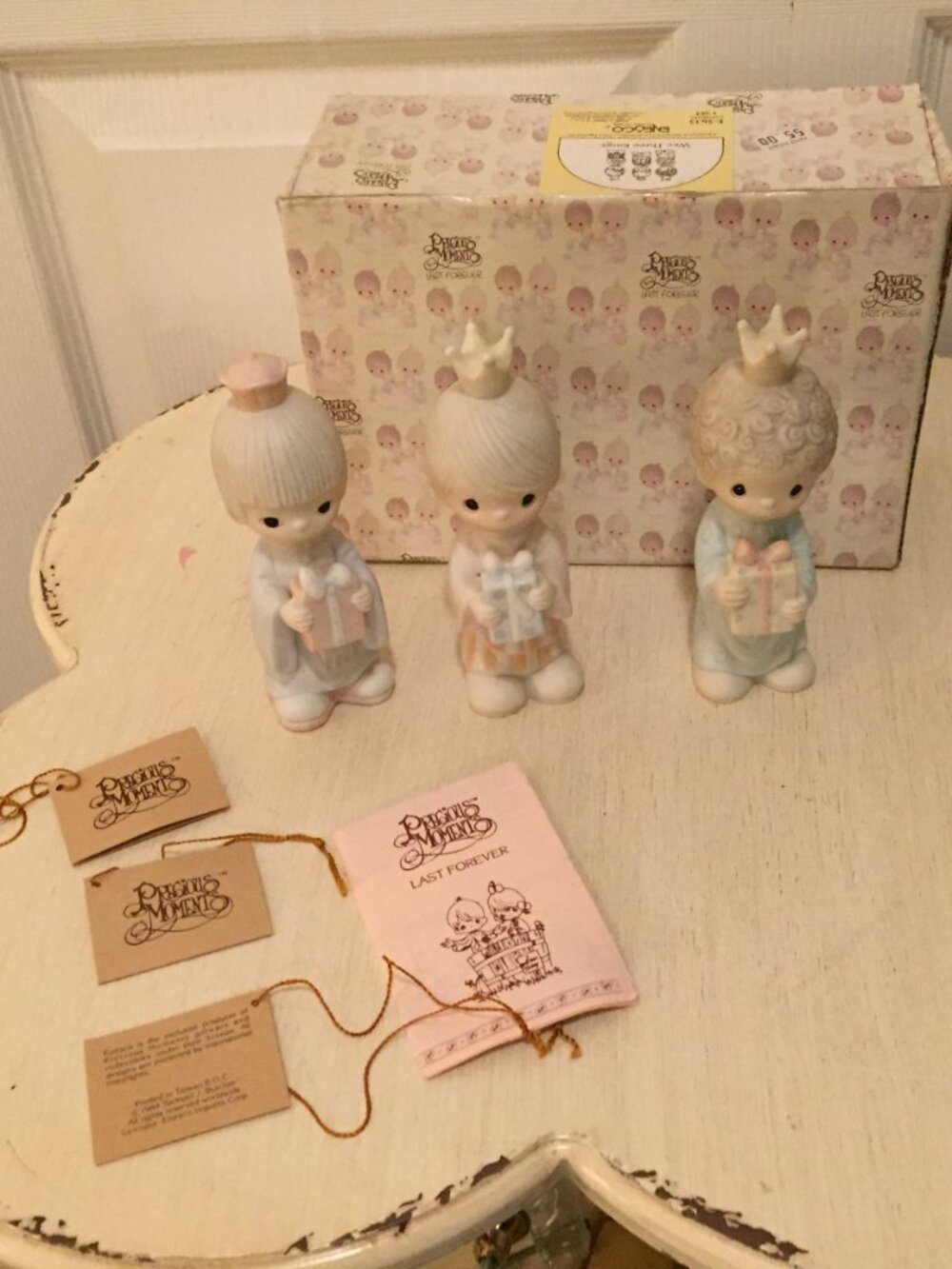 VTG 1981 Precious Moments Nativity Wee Three Kings 5" Figurines Box Set of 3